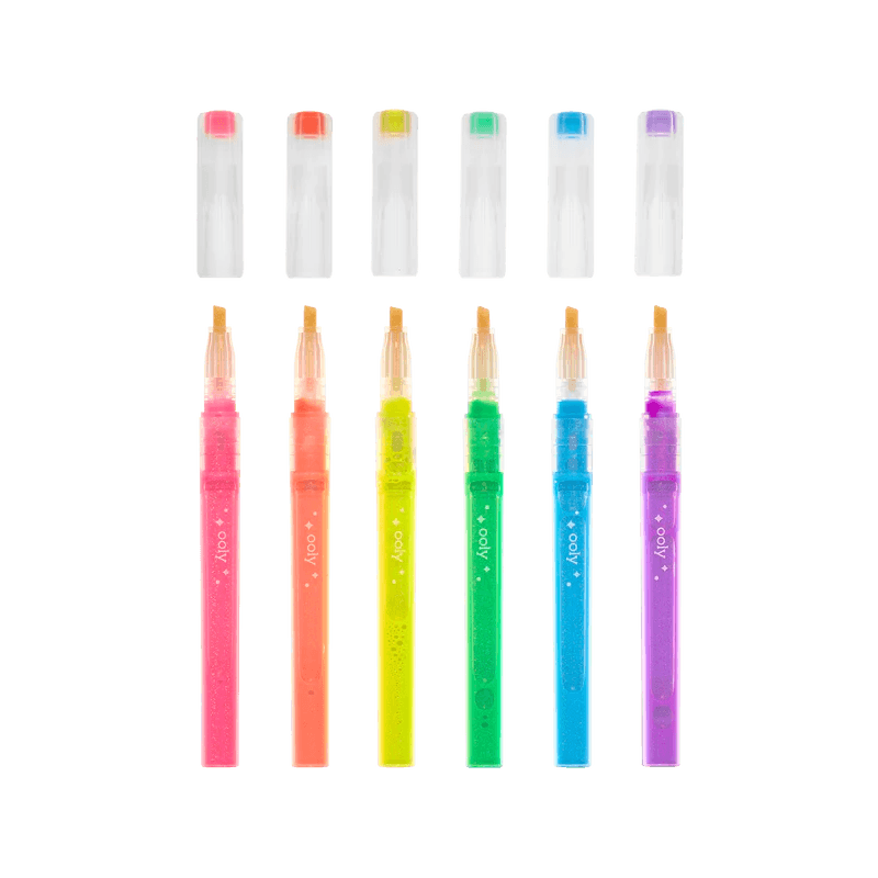 Ooly -Oh My Glitter! Neon Highlighters - Set of 6 - Lemon And Lavender Toronto