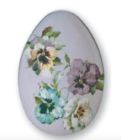 Pansy Floral Egg Tin - Lemon And Lavender Toronto