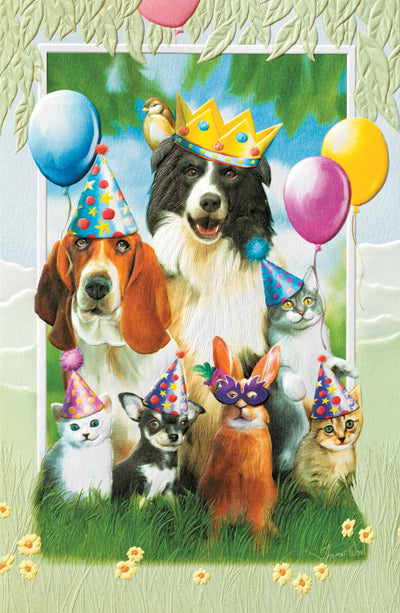 Party Animals Greeting Card - Lemon And Lavender Toronto