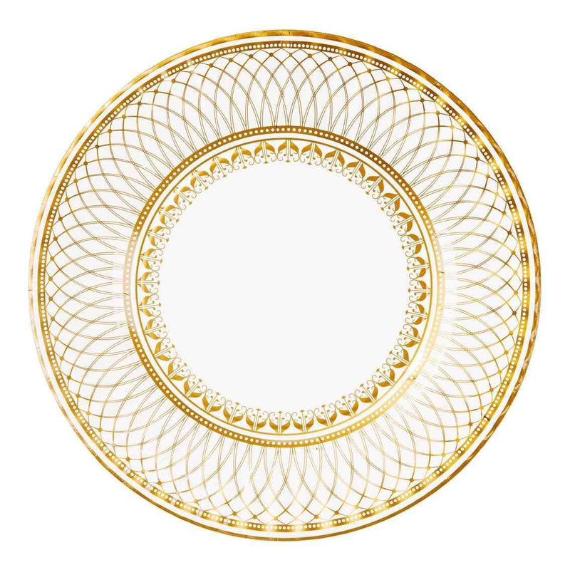 Party Porcelain Gold Large Paper Plate - Lemon And Lavender Toronto