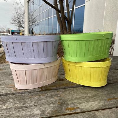 Pastel Spring Basket/Planter - Lemon And Lavender Toronto