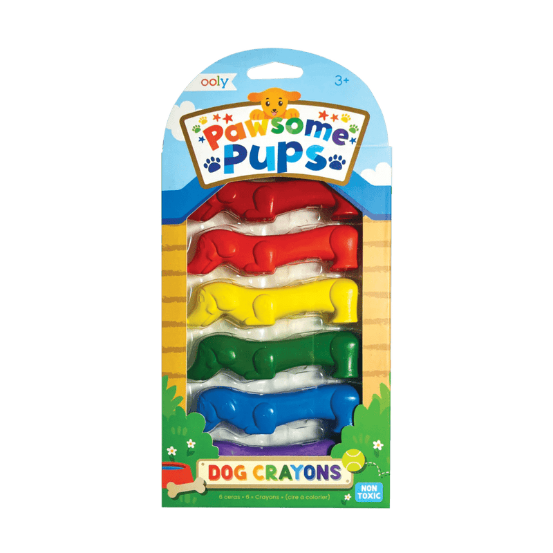 Pawsome Pups Dog Crayons - Set of 6 - Lemon And Lavender Toronto