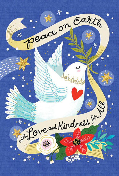 Peace On Earth Dove Christmas Card Religious - Lemon And Lavender Toronto