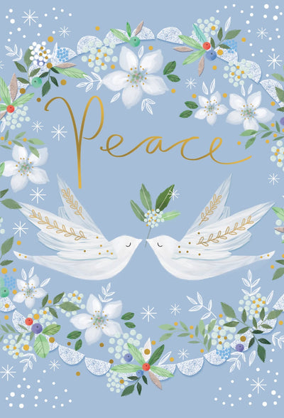 Peaceful Doves Religious Christmas Card - Lemon And Lavender Toronto