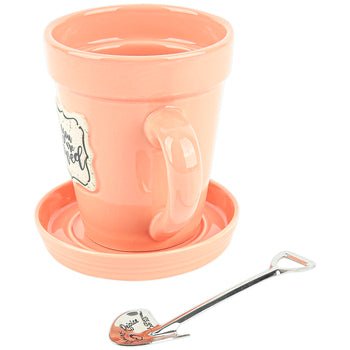 Peach Flower Pot Mug- "You are Loved" - Lemon And Lavender Toronto