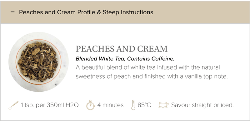 Peaches & Cream - Sloane Tea - Lemon And Lavender Toronto