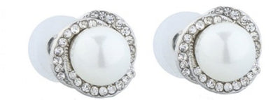 Pearl and Rhinestone Earrings- Pierced Ears - Lemon And Lavender Toronto