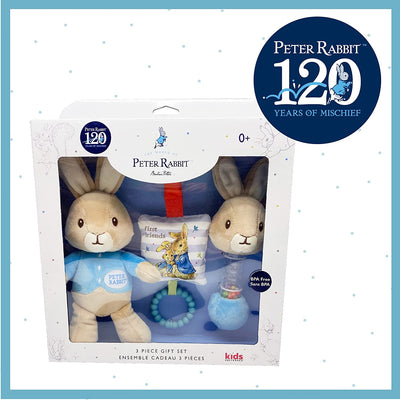 Peter Rabbit Gift Set with Stuffed Animal, Rattle, and Teether - Lemon And Lavender Toronto