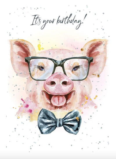 Pig Birthday Card - Lemon And Lavender Toronto