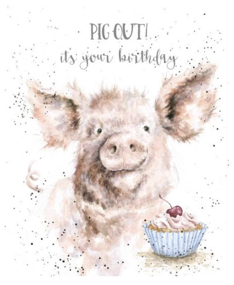 Pig Out! Birthday Card - Lemon And Lavender Toronto