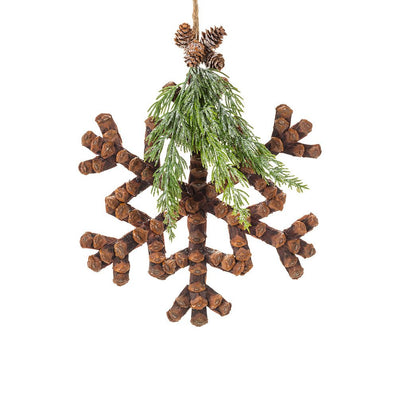 Pinecone & Bough Snowflake Ornament - Lemon And Lavender Toronto