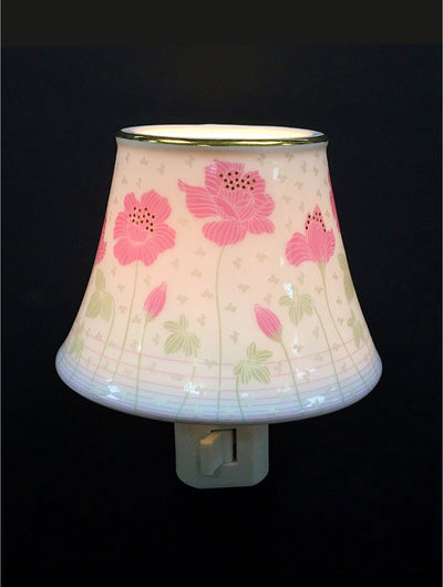 Pink Flowers Porcelain Flower Night Light - Lemon And Lavender Toronto