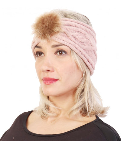 Pink Fur Pom Headband. - Lemon And Lavender Toronto