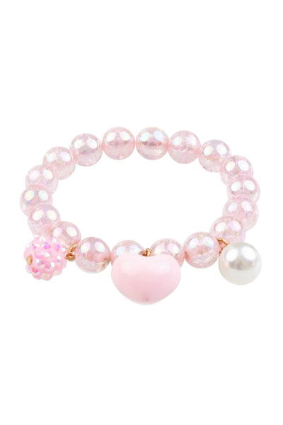 Pink Heart Bobble Bracelet - Lemon And Lavender Toronto