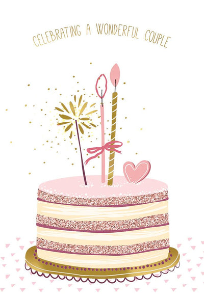 Pink Layer Cake Anniversary Card - Lemon And Lavender Toronto