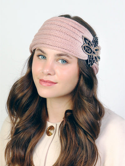 Pink Rhinestone Flower headband. - Lemon And Lavender Toronto
