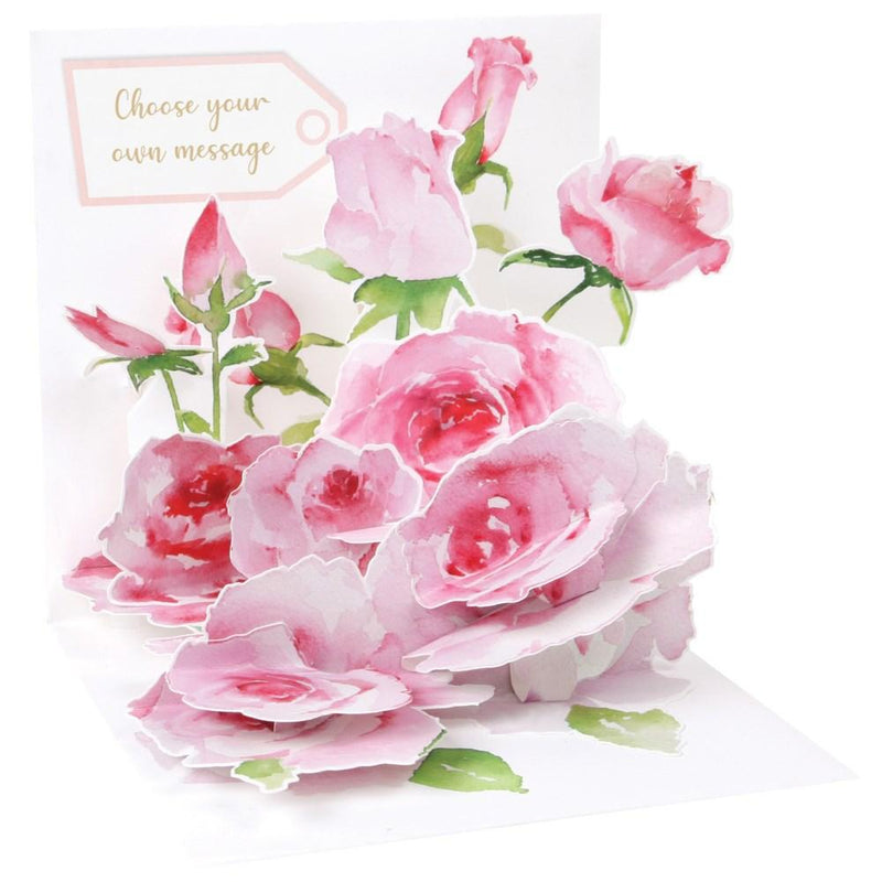 Pink Roses POP UP Card - Lemon And Lavender Toronto