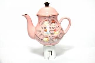 Pink Teapot with Dessert Motif Night Light - Lemon And Lavender Toronto