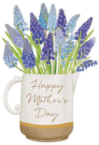 Pitcher Of Grape Hyacinth Mother's Day Card - Lemon And Lavender Toronto