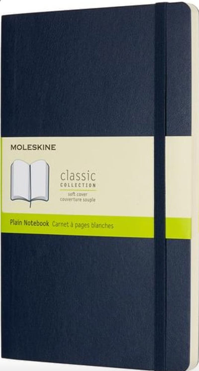 Plain Sapphire Blue Softcover Notebook Small - Lemon And Lavender Toronto