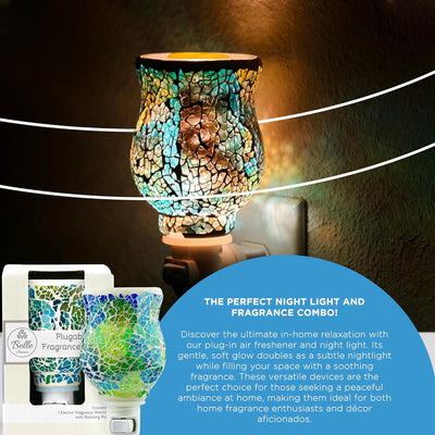 Plugables® Fragrance Vase - Multi Color Mosaic Wax Warmer - Lemon And Lavender Toronto
