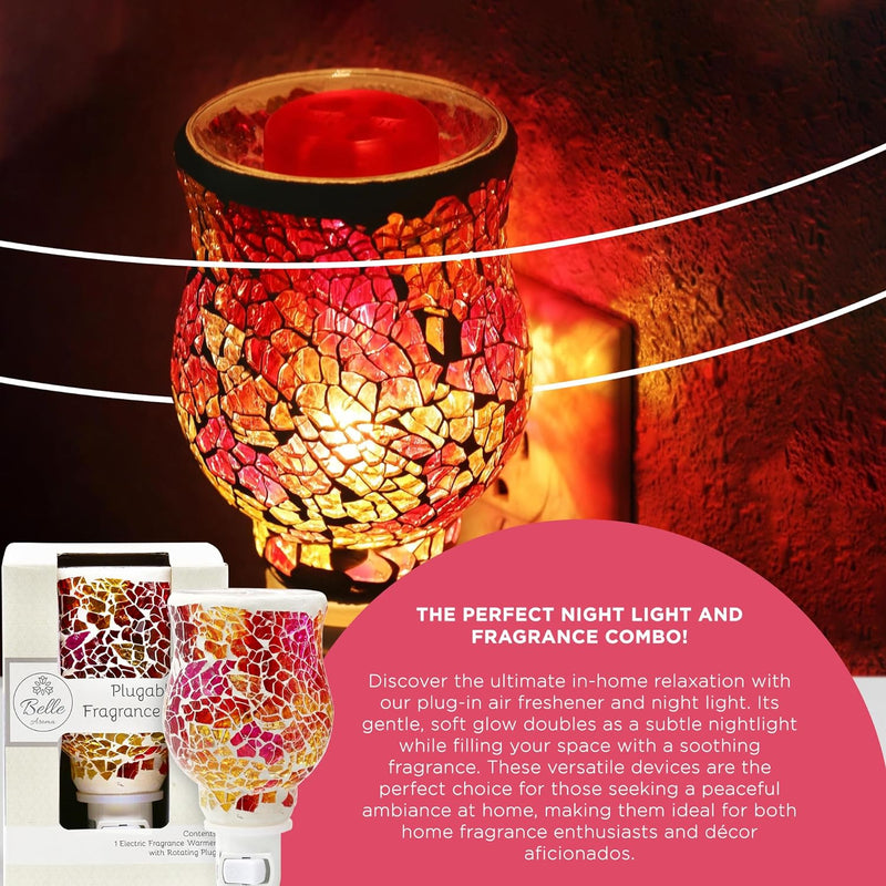 Plugables® Fragrance Vase -Pink/Gold Color Mosaic Wax Warmer - Lemon And Lavender Toronto