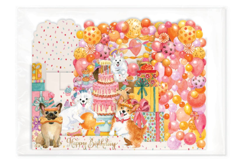 Pop Up Birthday Pets Greeting Card - Lemon And Lavender Toronto