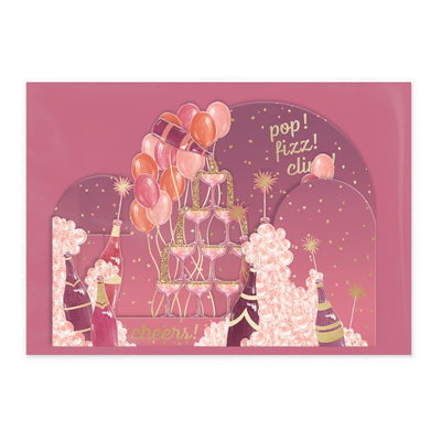 Pop Up Champagne Cheers Card - Lemon And Lavender Toronto