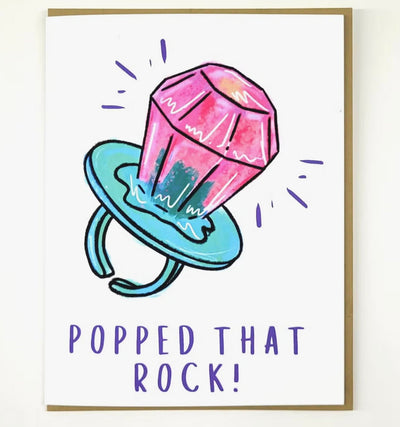 Popped That Rock Ring Pop Wedding or Engagement Card - Lemon And Lavender Toronto