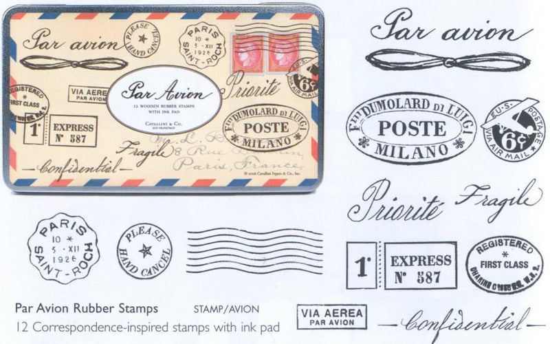 Postal Rubber Stamp Set - Lemon And Lavender Toronto