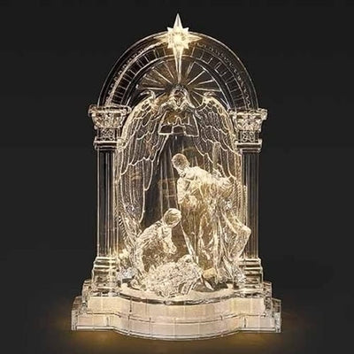 Pre-Lit LED Holy Family with Angel Christmas Nativity Figurine - Lemon And Lavender Toronto
