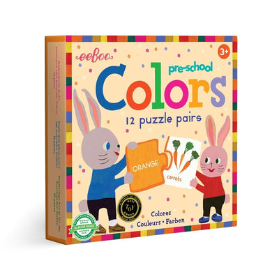 Preschool Colours Educational Puzzle Pairs - Eeboo - Lemon And Lavender Toronto