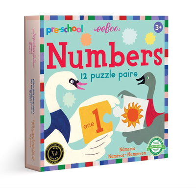 Preschool Numbers Educational Puzzle - Eeboo - Lemon And Lavender Toronto