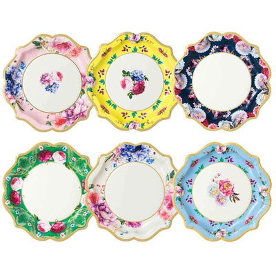 Pretty Floral Assorted Pack Paper Plates - Lemon And Lavender Toronto