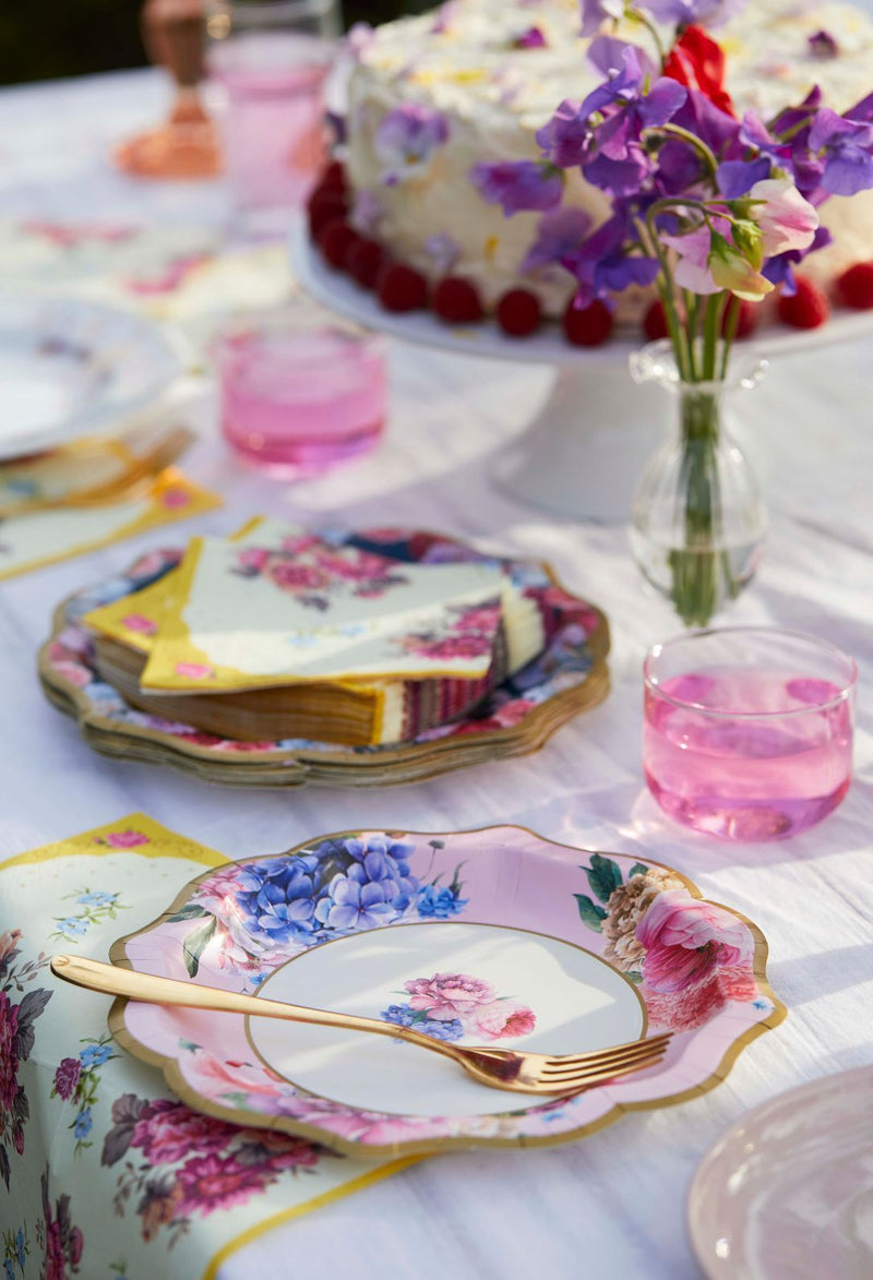 Pretty Floral Assorted Pack Paper Plates - Lemon And Lavender Toronto