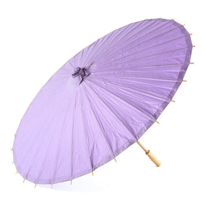 Pretty Paper Parasol With Bamboo Handle - LAVENDER - Lemon And Lavender Toronto