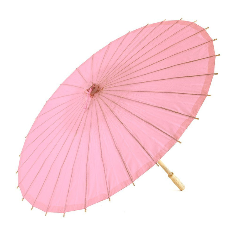 Pretty Paper Parasol With Bamboo Handle - PASTEL PINK - Lemon And Lavender Toronto