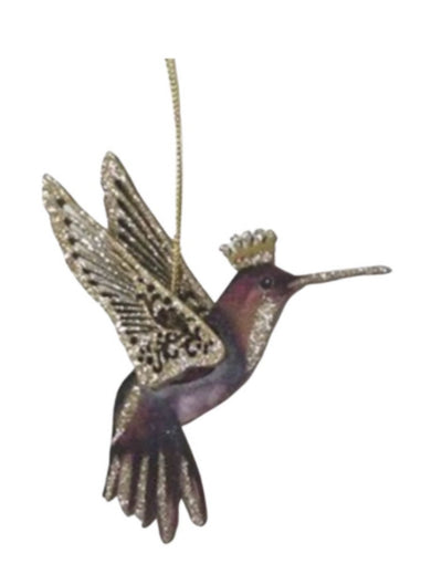 Printed Wood Hummingbird Ornament - Lemon And Lavender Toronto