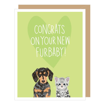 Puppy and Kitten Furbaby - Card - Lemon And Lavender Toronto