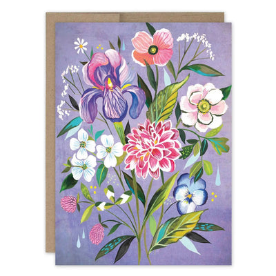 Purple Floral Blank Card - Lemon And Lavender Toronto