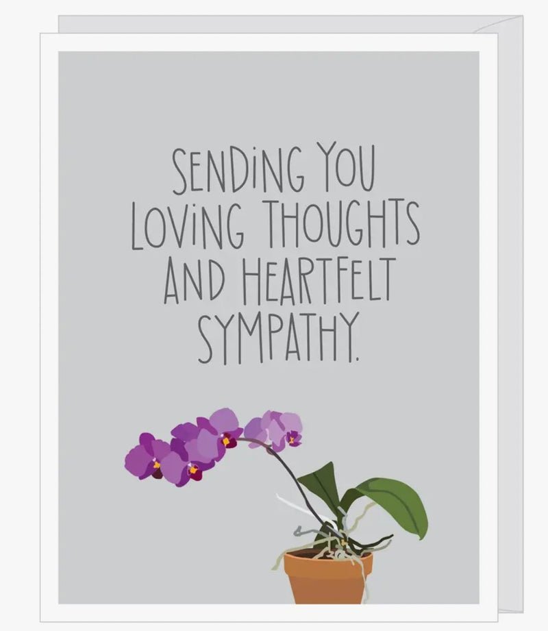 Purple Orchid Sympathy Card - Lemon And Lavender Toronto