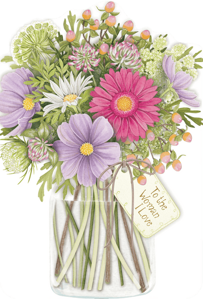 Purple & Pink Bouquet Mother's Day Card Woman I Love - Lemon And Lavender Toronto