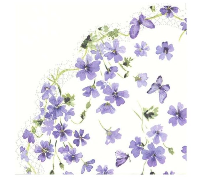 Purple Spring Round Napkins - Lemon And Lavender Toronto