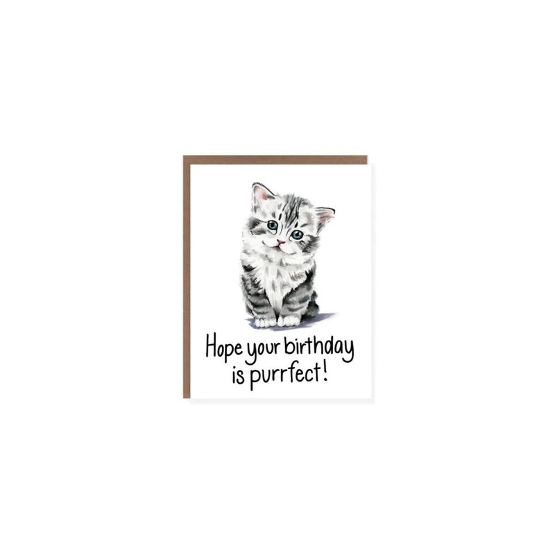 Purrfect Birthday Card - Lemon And Lavender Toronto