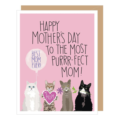 Purrr-fect Mom Mother's Day Card - Lemon And Lavender Toronto