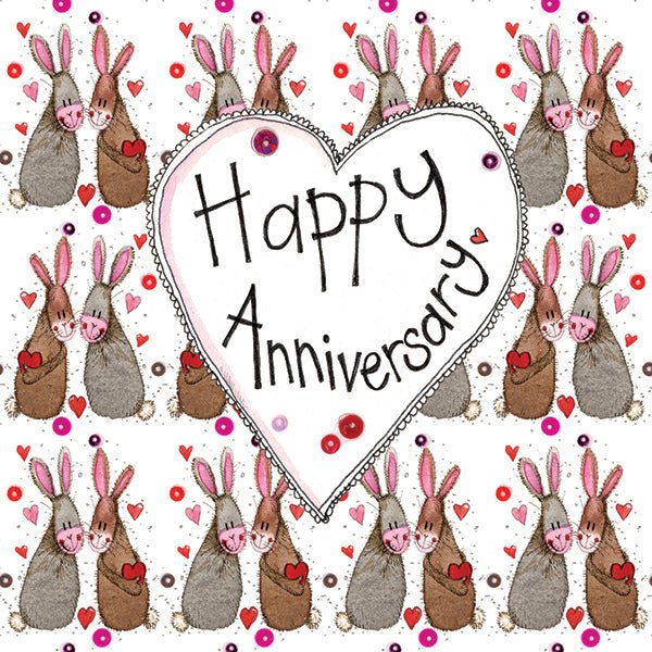 Rabbit Anniversary - Mini Card - Lemon And Lavender Toronto
