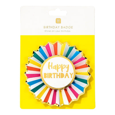 Rainbow Bright Birthday Badge - Lemon And Lavender Toronto