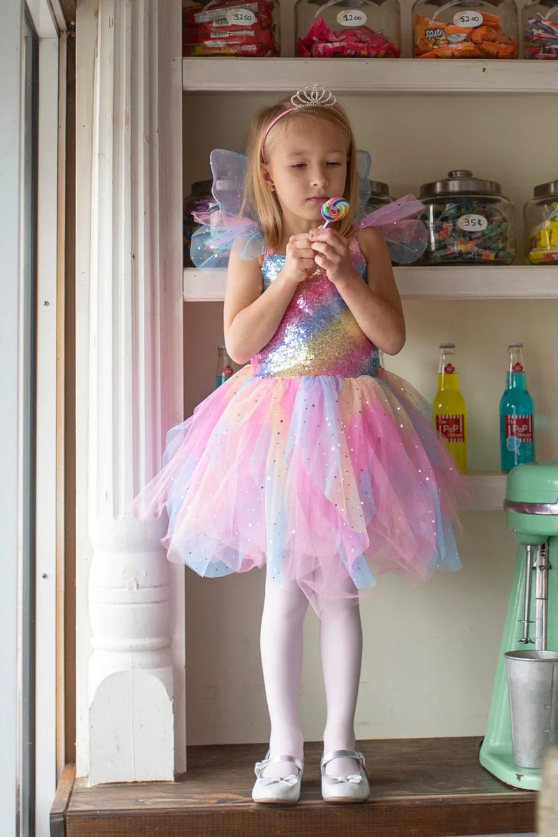 Rainbow Fairy Dress & Wings - Lemon And Lavender Toronto