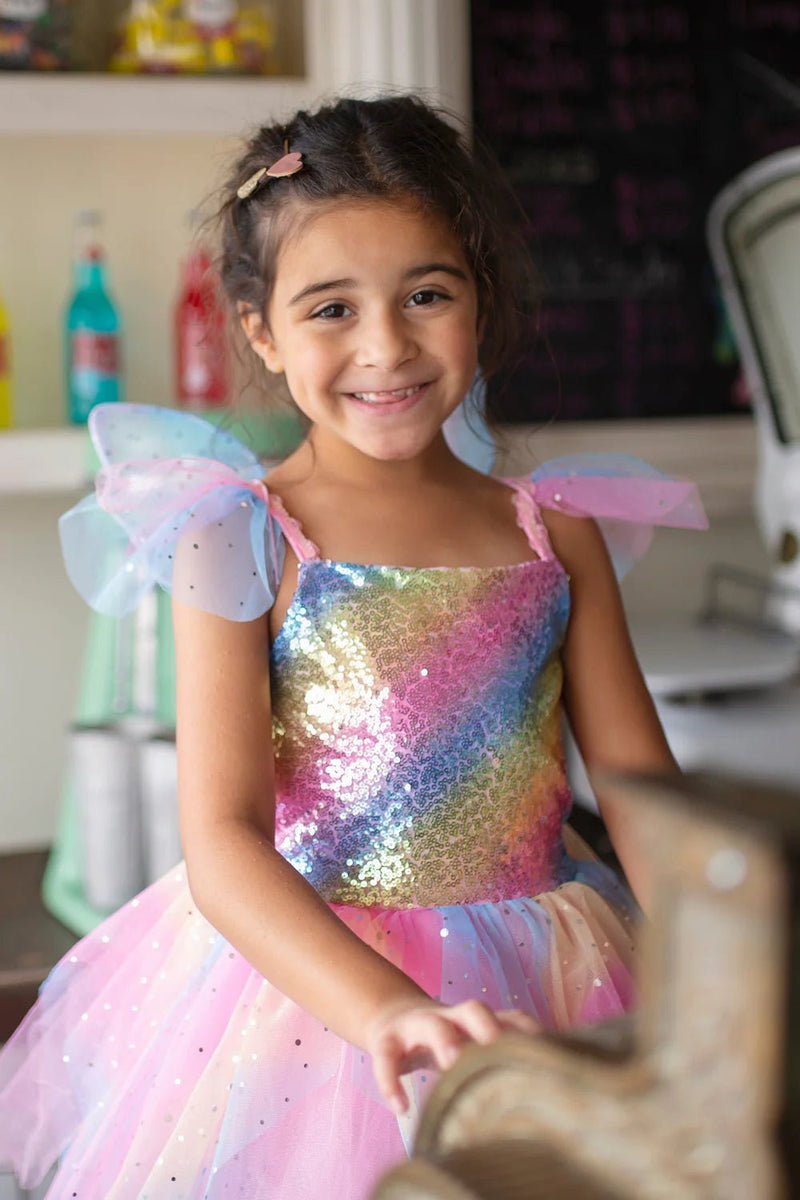 Rainbow Fairy Dress & Wings - Lemon And Lavender Toronto