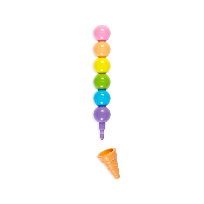 Rainbow Scoops Stacking Erasable Crayons- OOLY - Lemon And Lavender Toronto